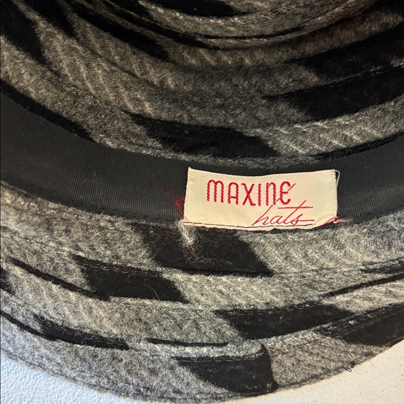 Vintage wool black & grey hat Maxine hats - Picture 5 of 9